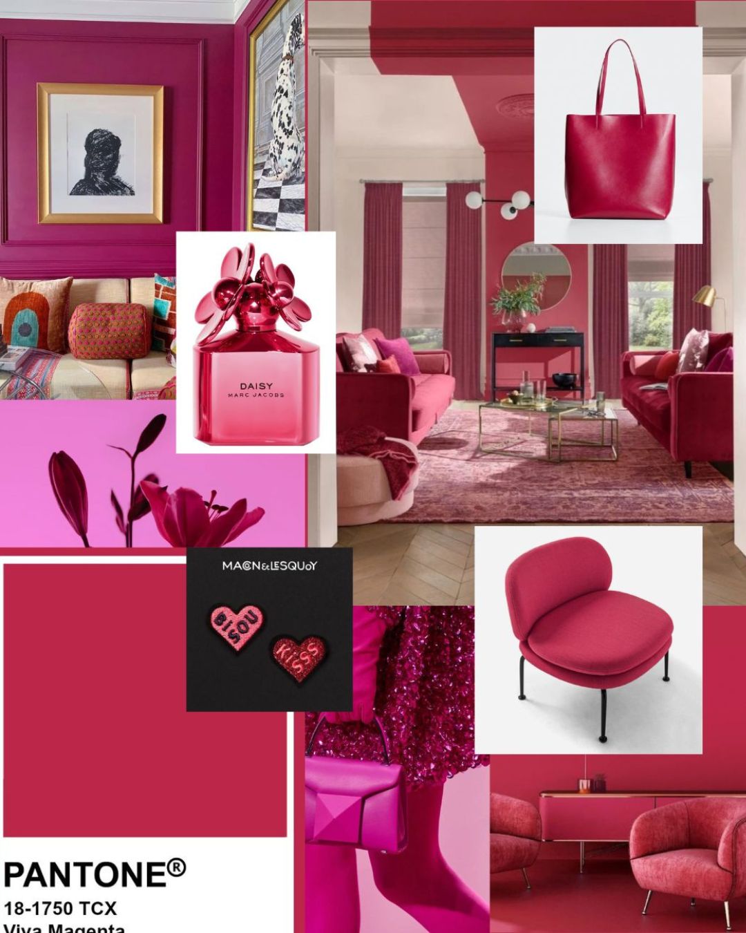 Moodboard sur la couleur de l'année 2023